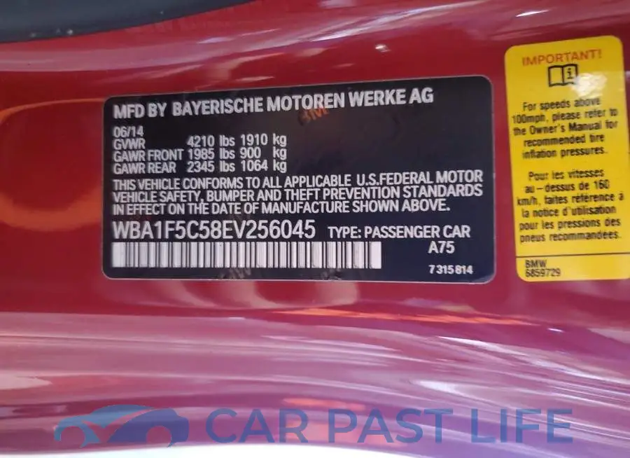 WBA1F5C58EV256045# 12