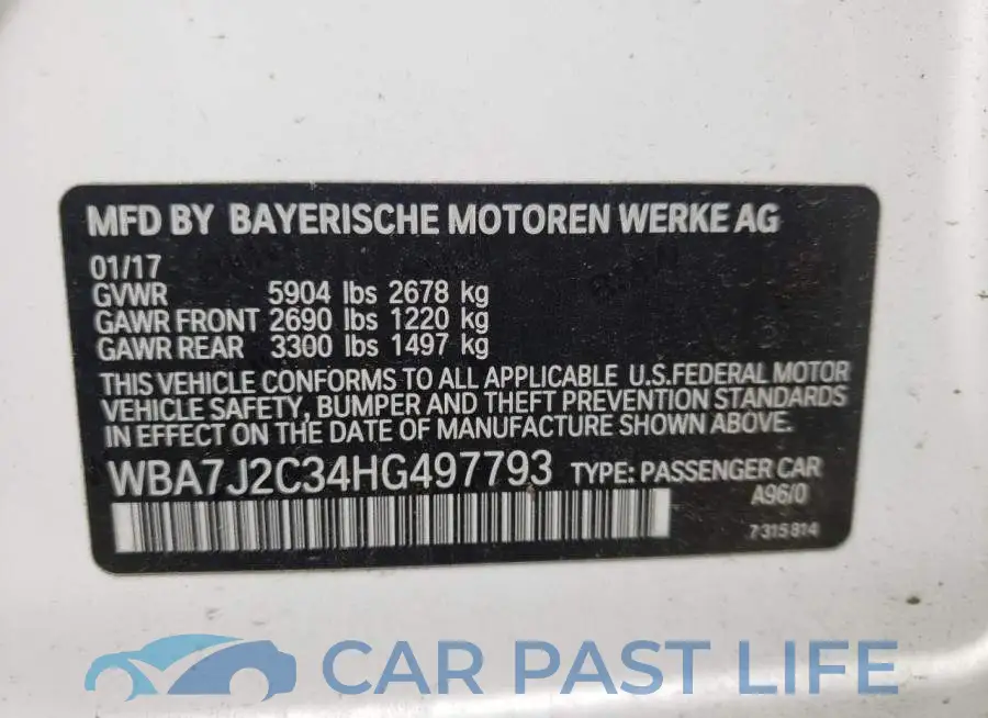 WBA7J2C34HG497793# 12
