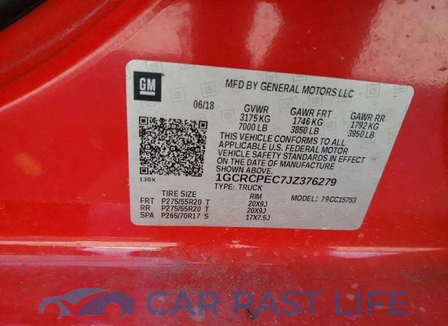 1GCRCPEC7JZ376279# 12