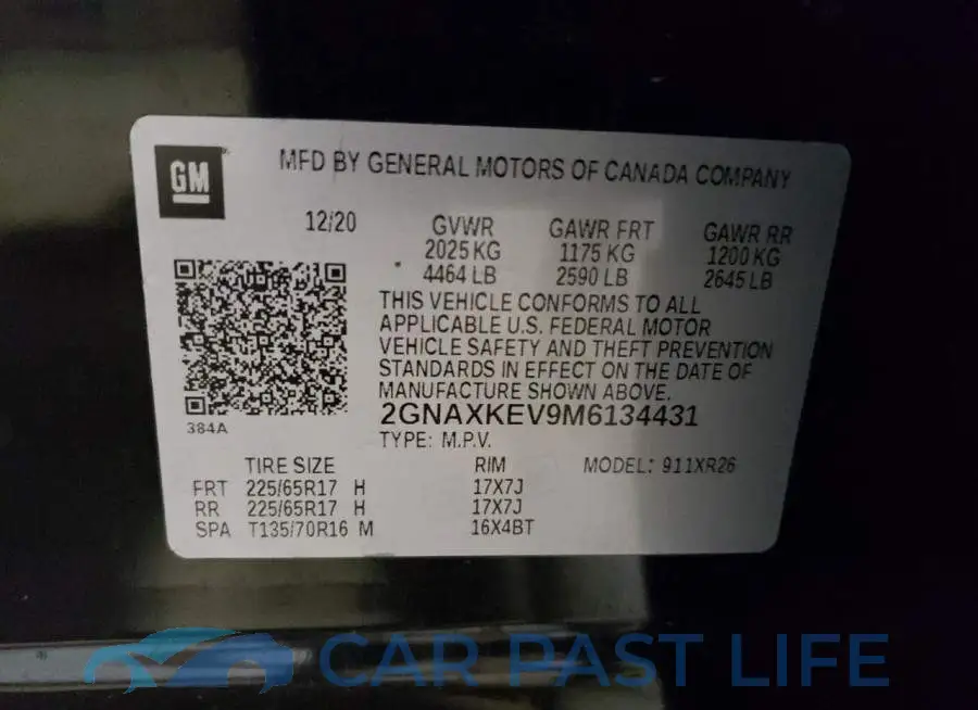 2GNAXKEV9M6134431# 13