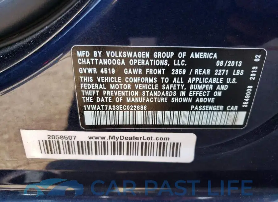 1VWAT7A33EC022686# 12