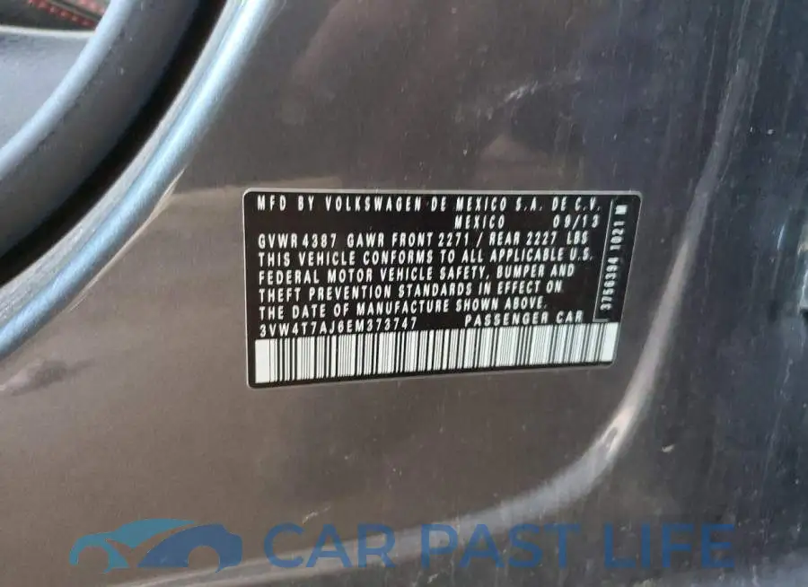 3VW4T7AJ6EM373747# 12
