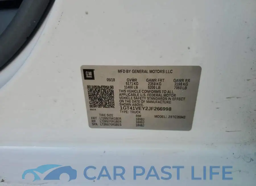 1GT41VEY2JF266998# 12