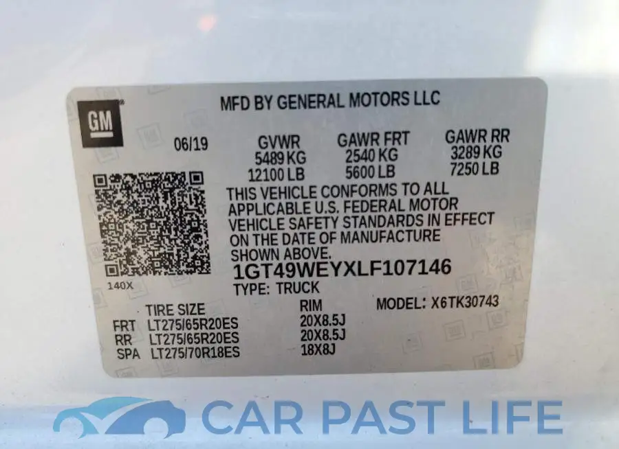 1GT49WEYXLF107146# 12