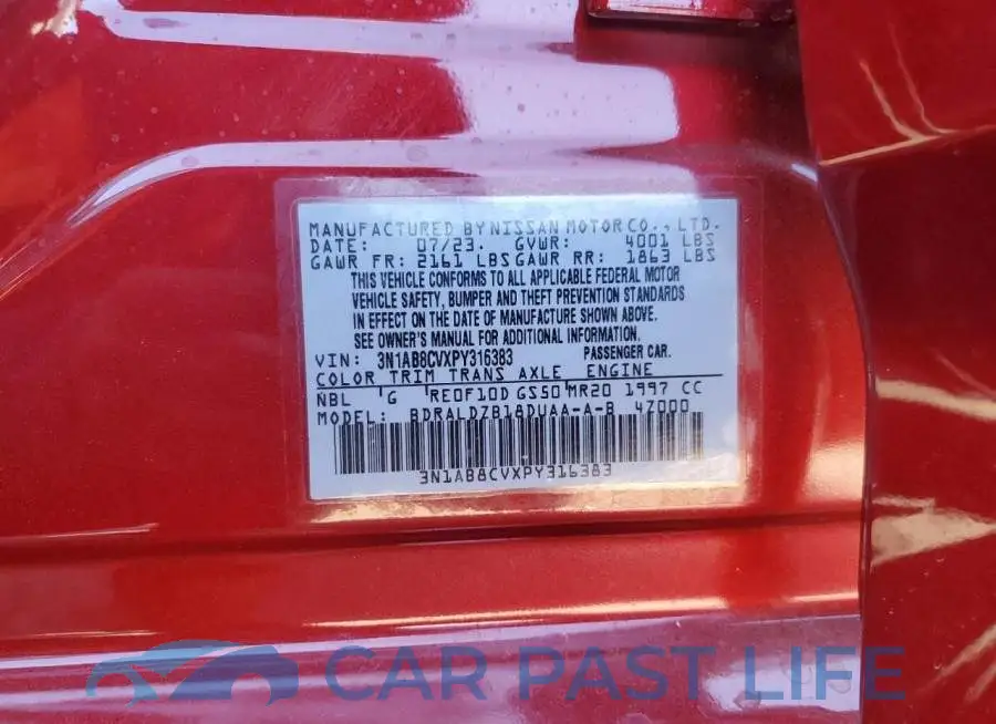 3N1AB8CVXPY316383# 12