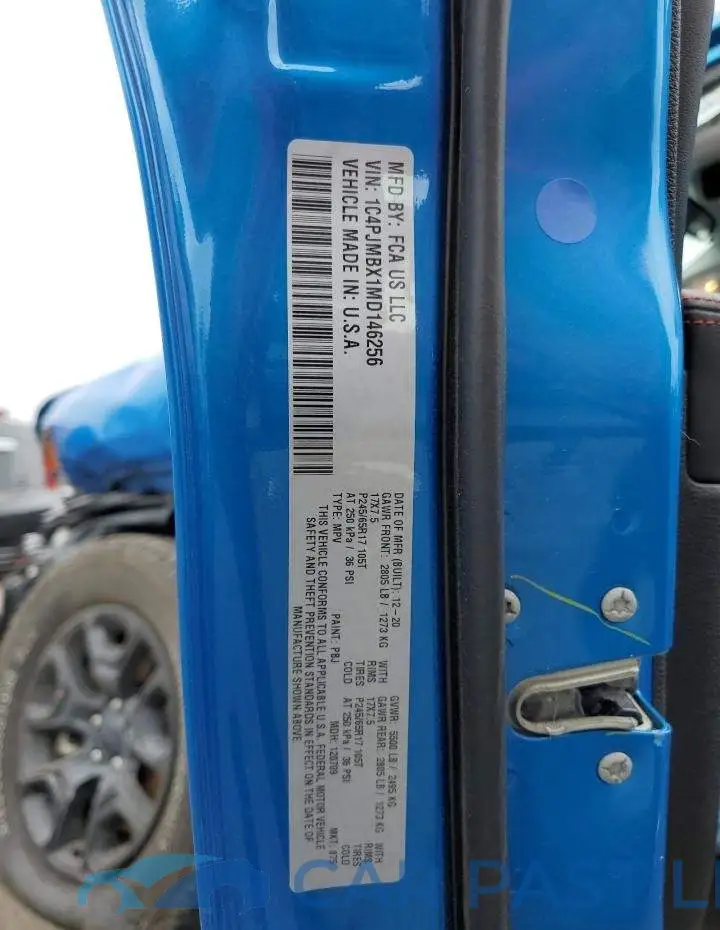1C4PJMBX1MD146256# 14