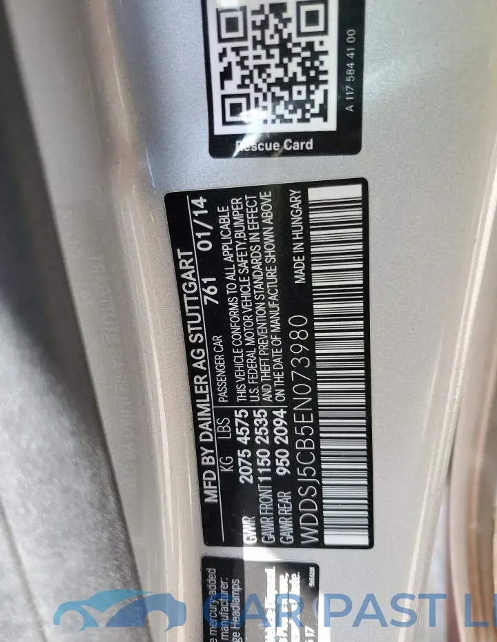 WDDSJ5CB5EN073980# 13