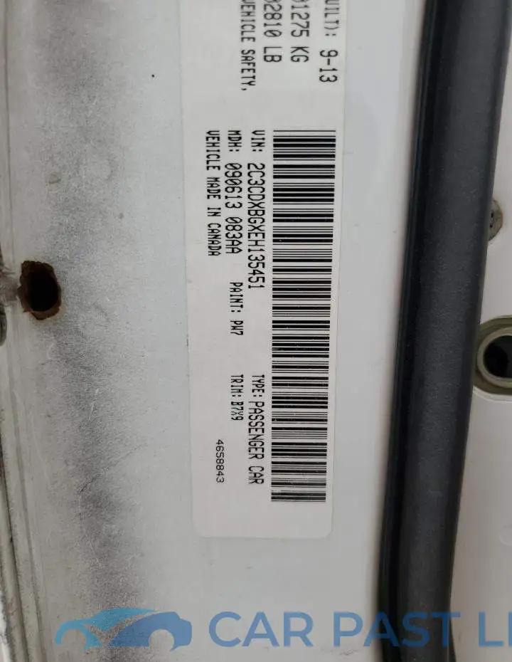 2C3CDXBGXEH135451# 13