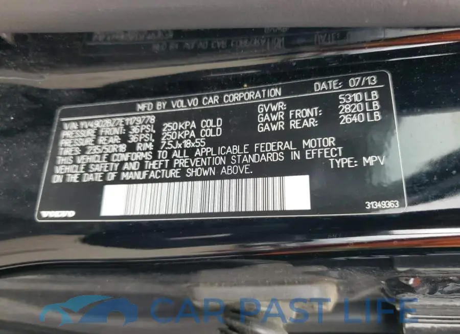 YV4902BZ7E1179778# 12