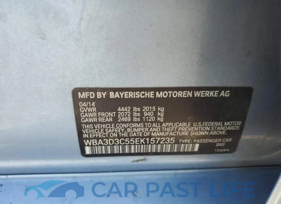 WBA3D3C55EK157235# 12