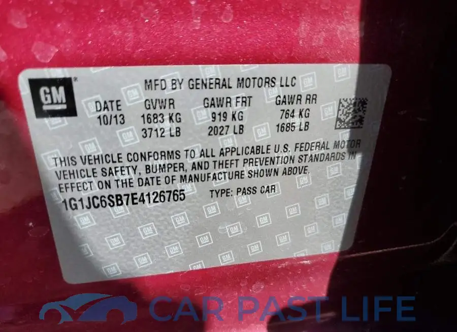 1G1JC6SB7E4126765# 12