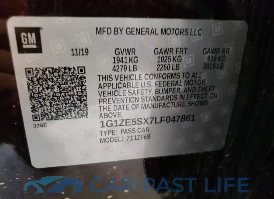 1G1ZE5SX7LF047861# 12
