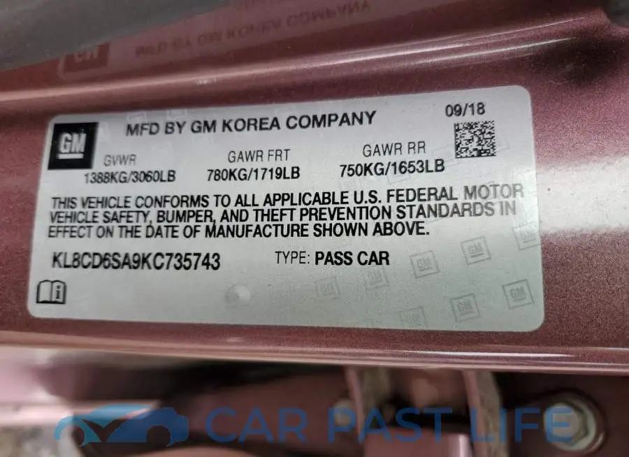 KL8CD6SA9KC735743# 12