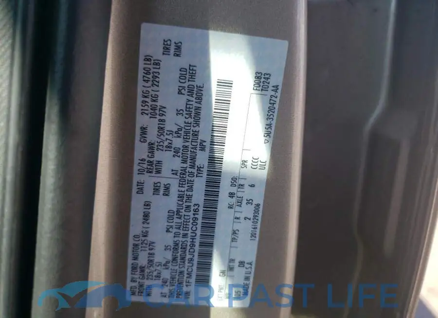 1FMCU9JD9HUC09163# 13