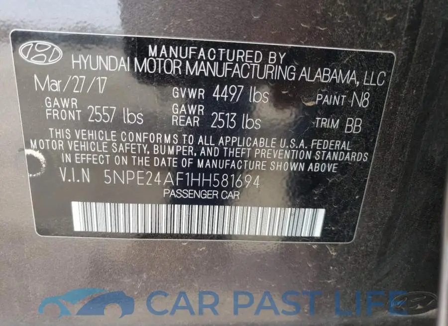 5NPE24AF1HH581694# 12