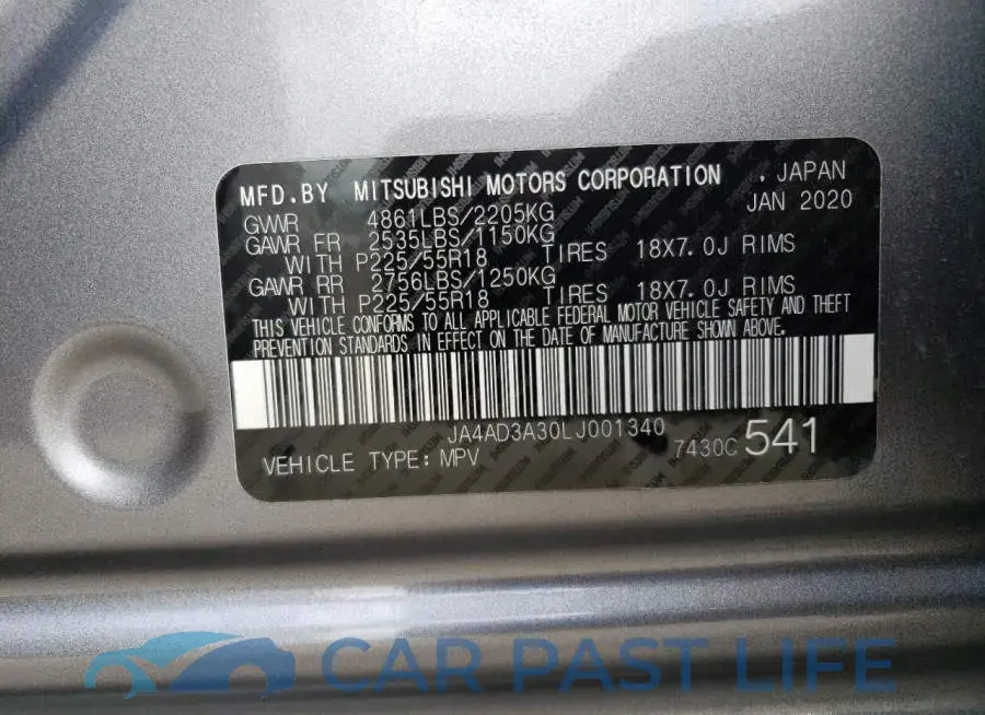 JA4AD3A30LJ001340# 13