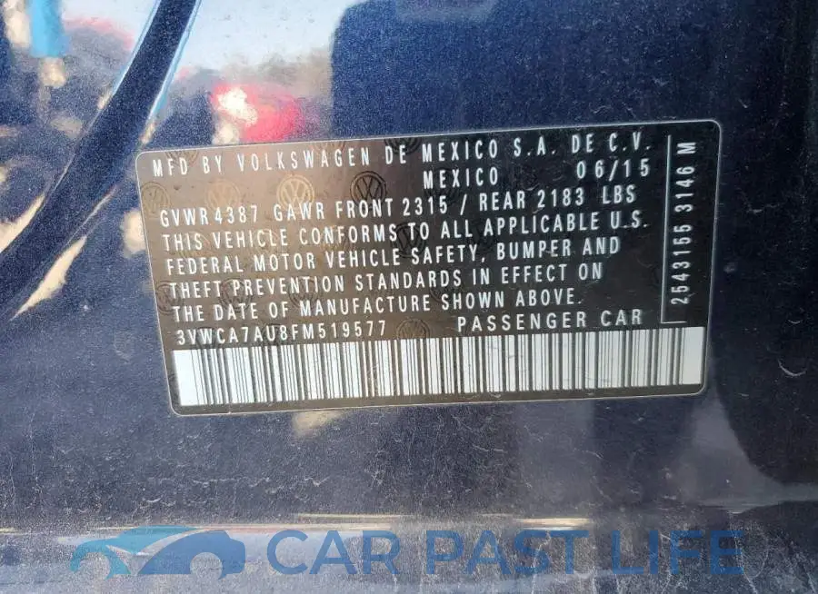 3VWCA7AU8FM519577# 12