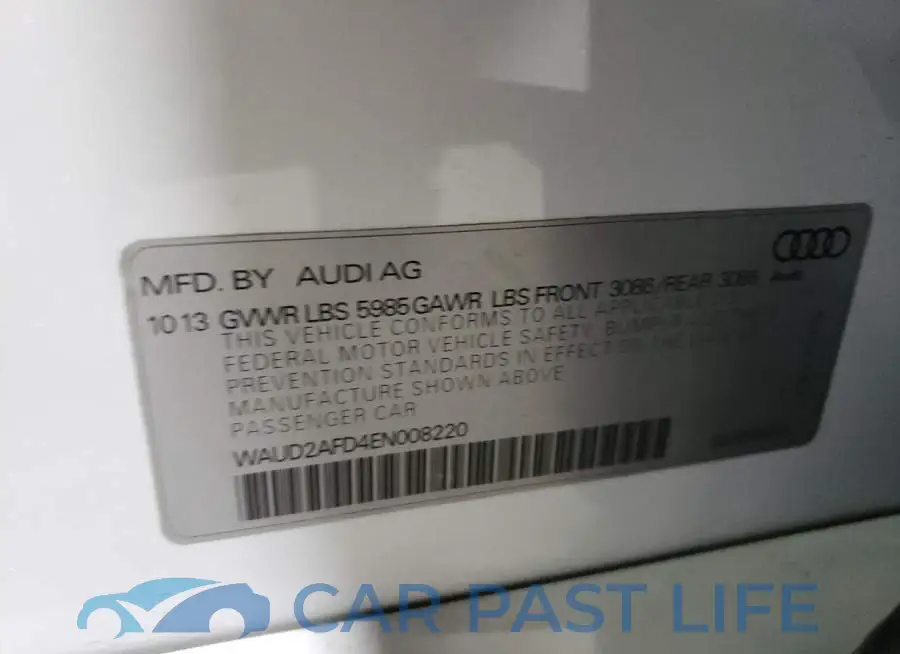 WAUD2AFD4EN008220# 12