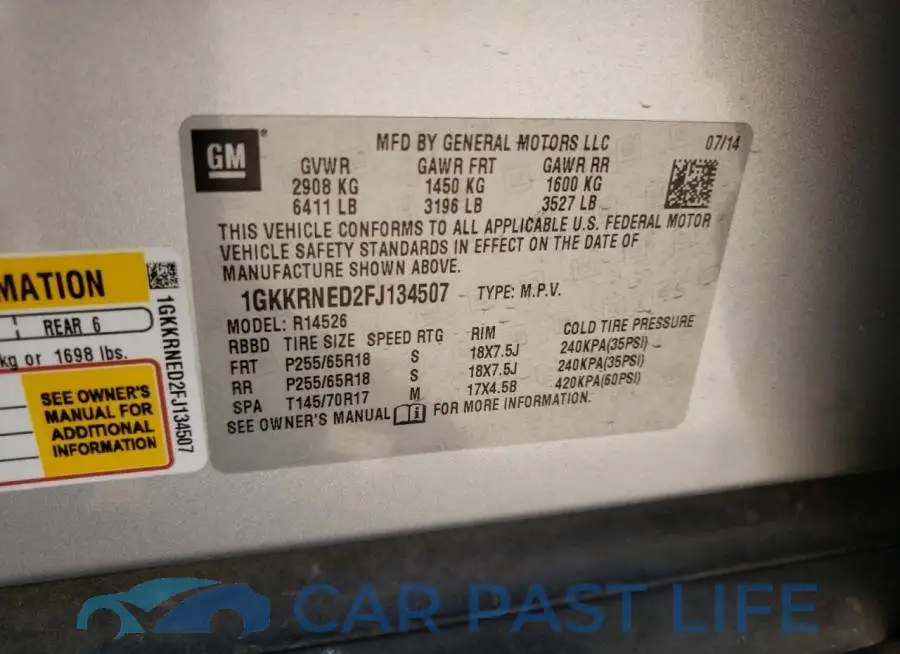 1GKKRNED2FJ134507# 12