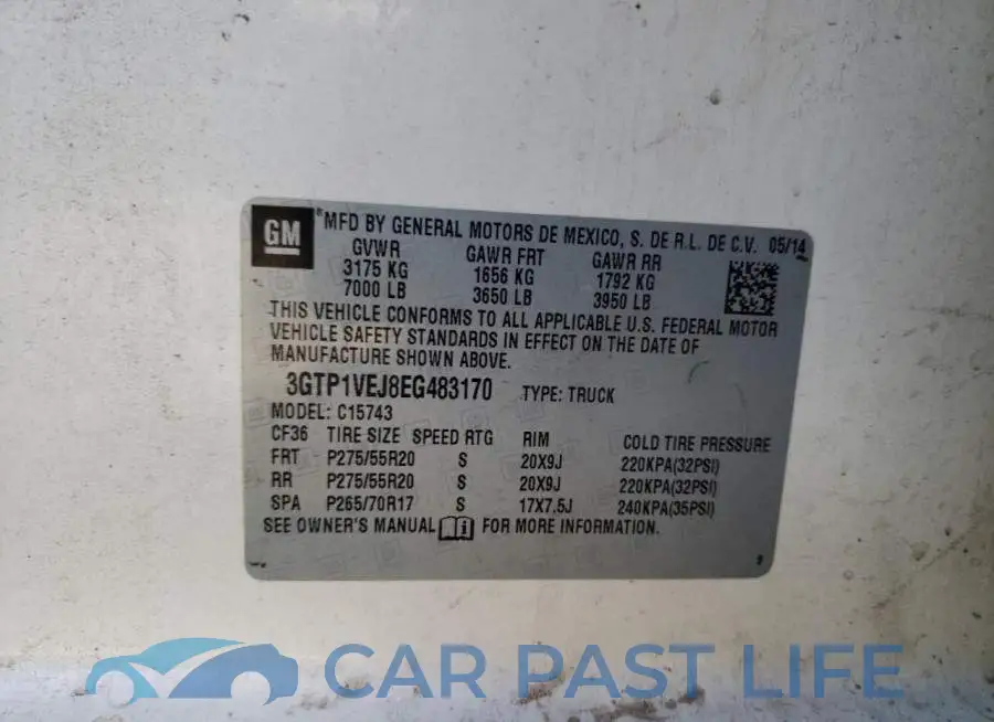 3GTP1VEJ8EG483170# 12