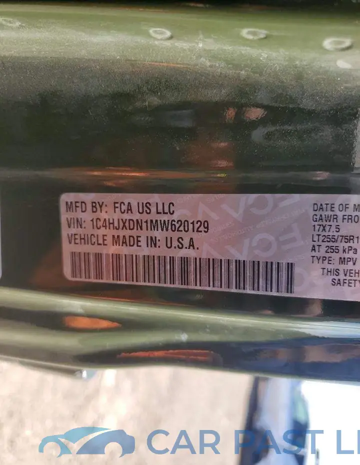 1C4HJXDN1MW620129# 12