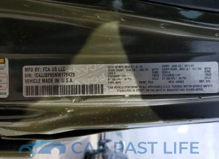 1C4JJXP65NW178429# 12