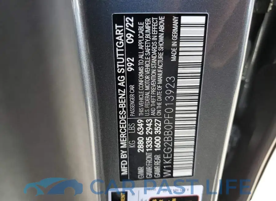 W1KEG2BB0PF013923# 12