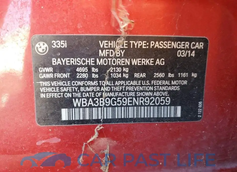 WBA3B9G59ENR92059# 13
