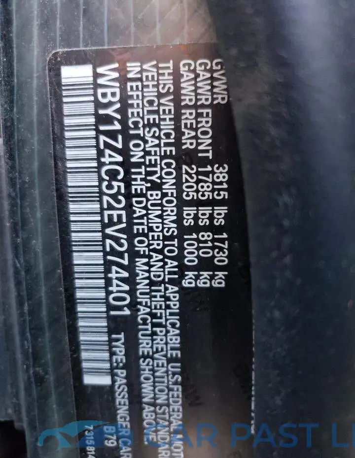 WBY1Z4C52EV274401# 12