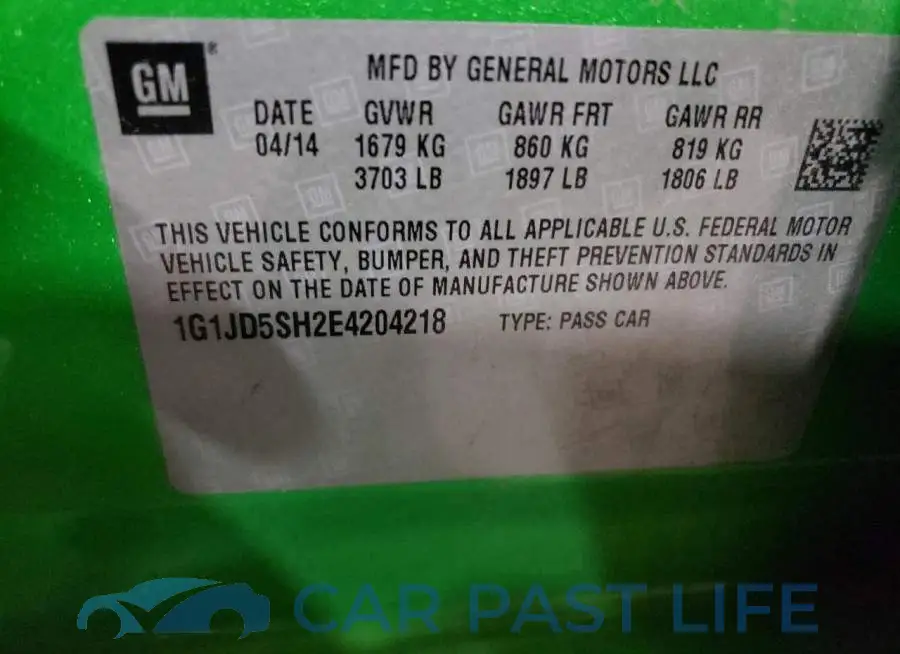 1G1JD5SH2E4204218# 12