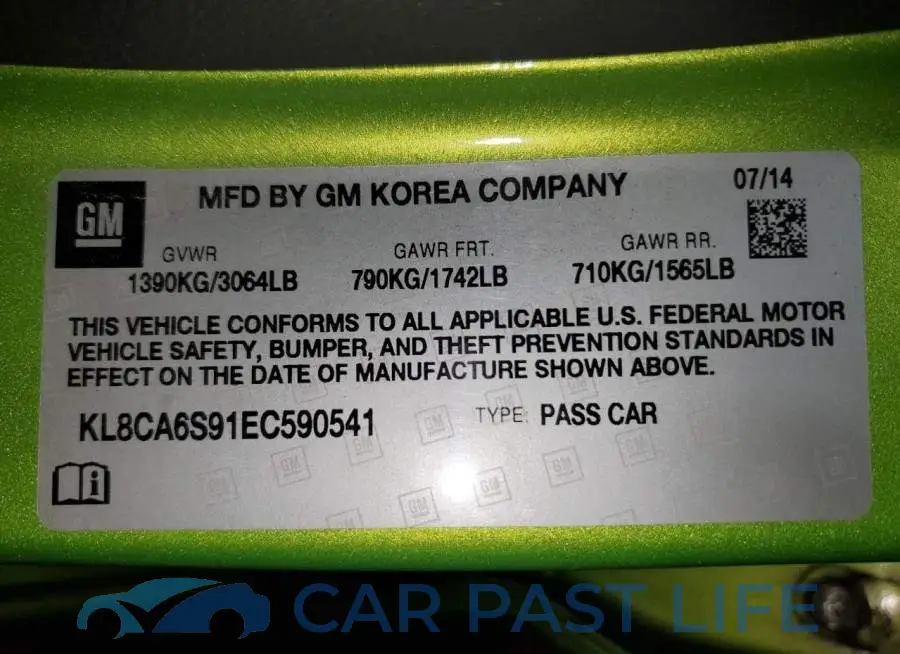 KL8CA6S91EC590541# 13