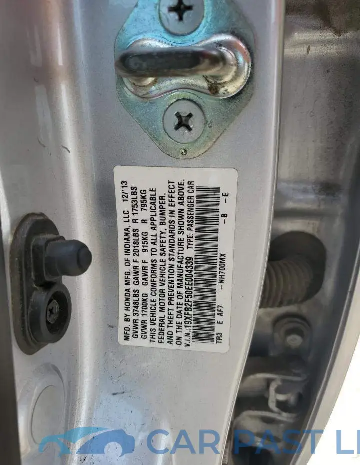 19XFB2F50EE004339# 12