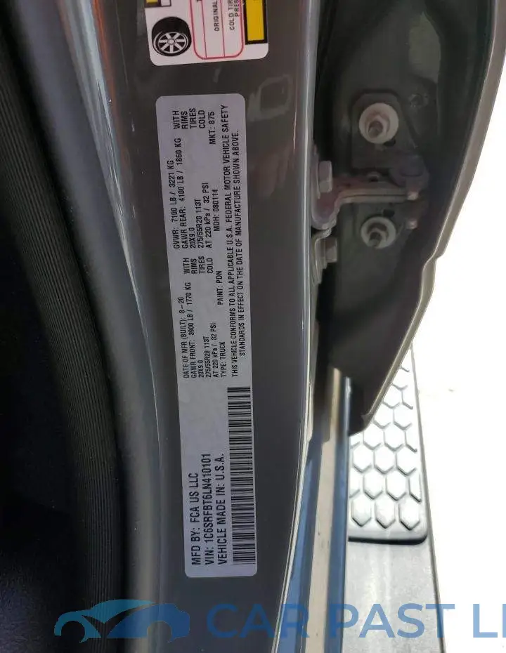 1C6SRFBT6LN410101# 12