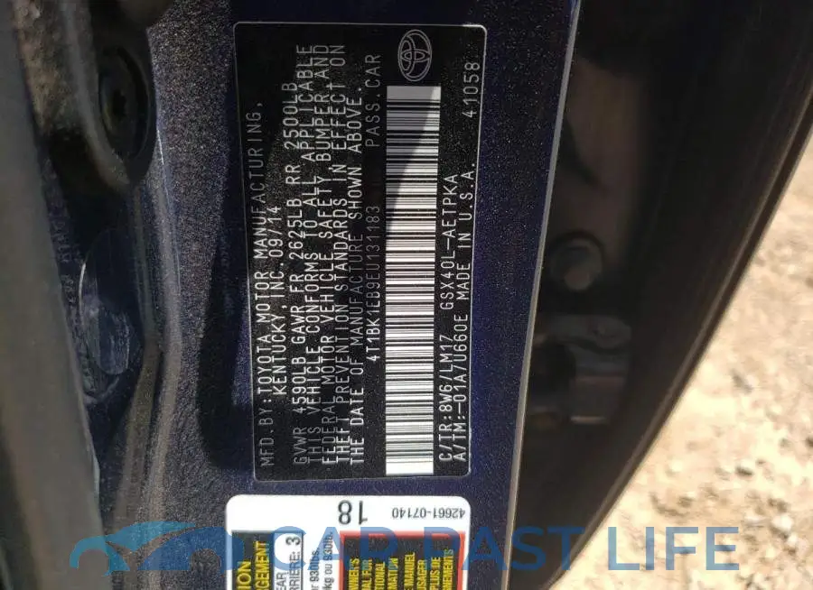 4T1BK1EB9EU131183# 12