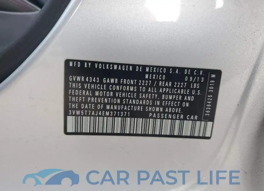 3VW5T7AJ4EM371371# 13