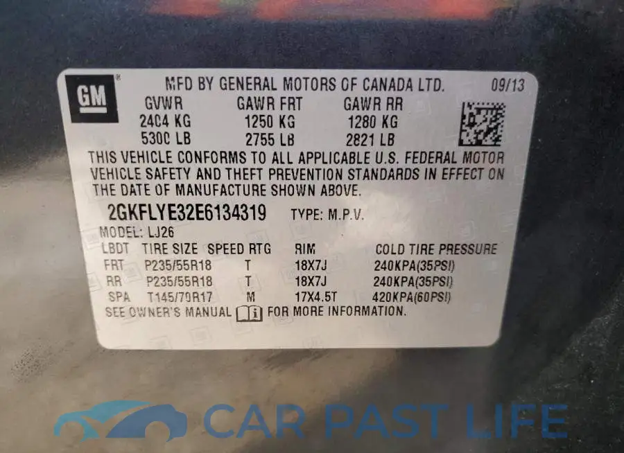2GKFLYE32E6134319# 13