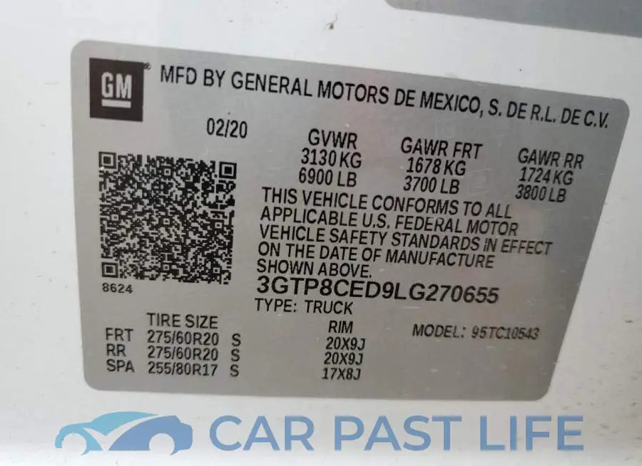 3GTP8CED9LG270655# 12