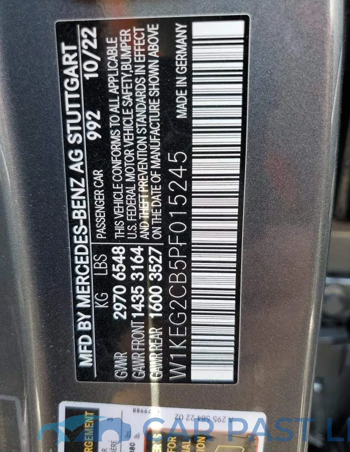 W1KEG2CB5PF015245# 13