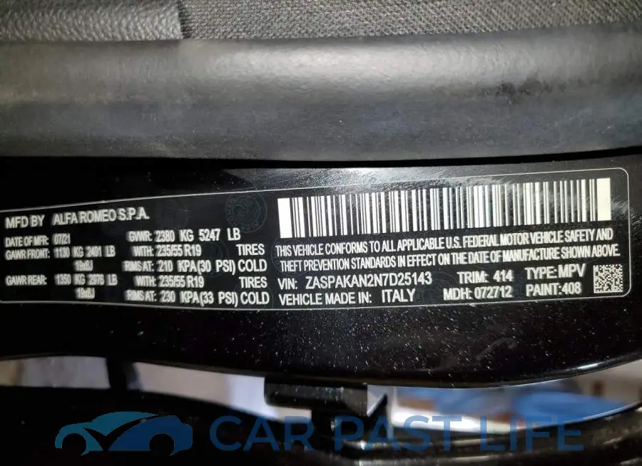 ZASPAKAN2N7D25143# 14