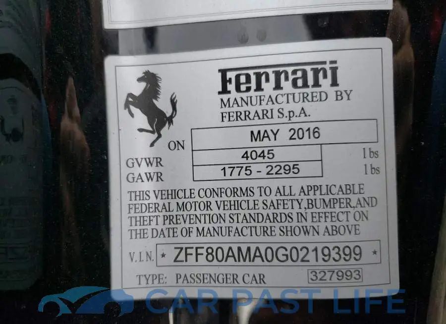 ZFF80AMA0G0219399# 12