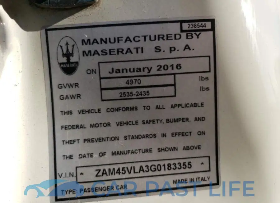 ZAM45VLA3G0183355# 12