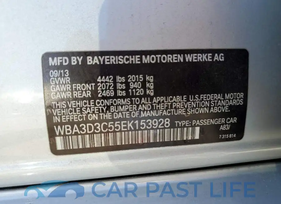 WBA3D3C55EK153928# 12
