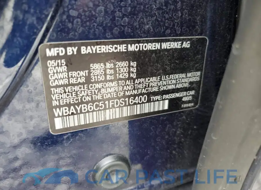 WBAYB6C51FDS16400# 12