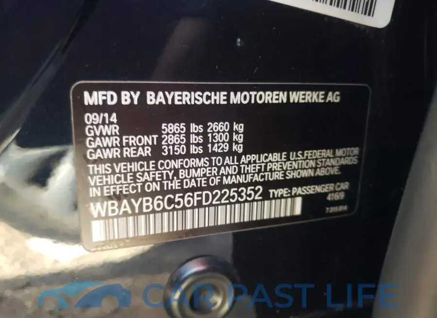 WBAYB6C56FD225352# 13