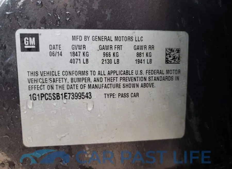 1G1PC5SB1E7399543# 12