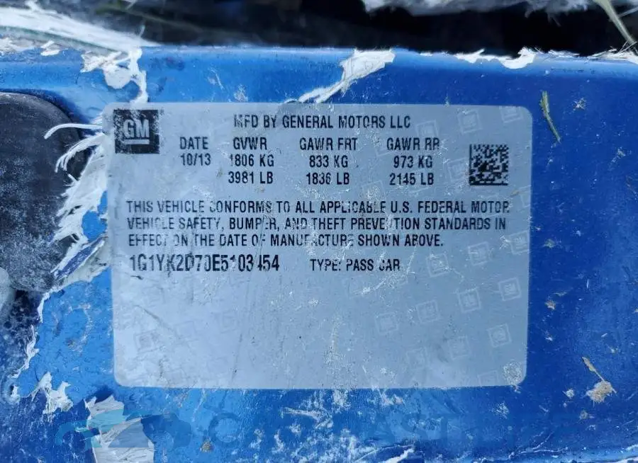1G1YK2D70E5103454# 13