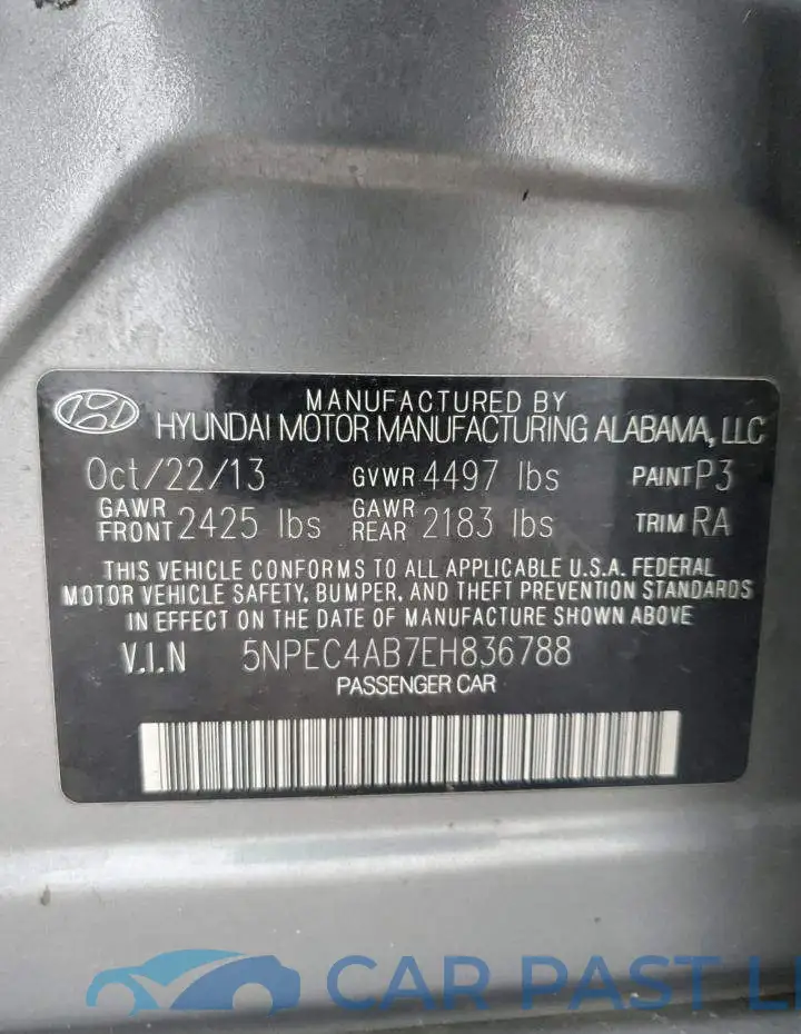 5NPEC4AB7EH836788# 12