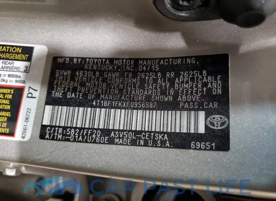 4T1BF1FKXFU956587# 13