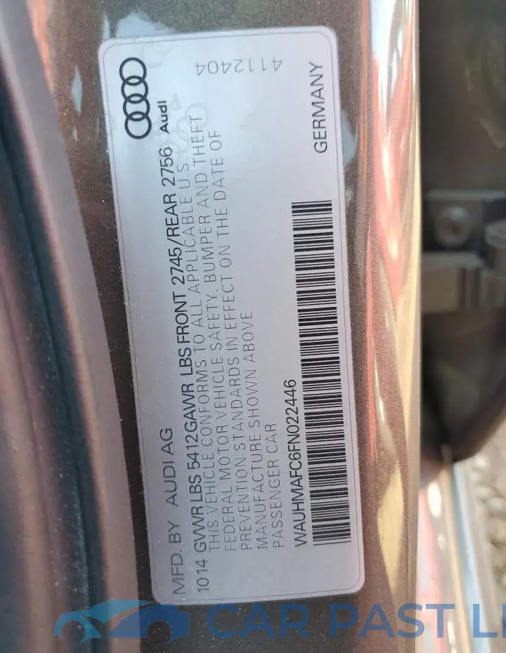 WAUHMAFC6FN022446# 13