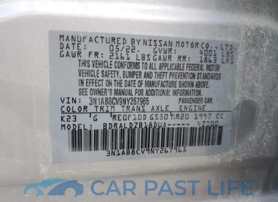 3N1AB8CV9NY267965# 13